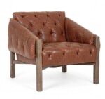 Homemotion - POLTRONA HARRISON MARRONE VINTAGE