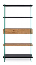 Bizzotto - LIBRERIA 4P-2C LINE WOOD NERO - immagine 3