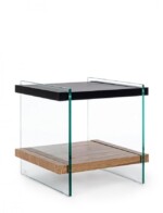 Bizzotto - TAVOLINO 2P LINE WOOD NERO 50X50
