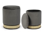 Bizzotto - SET2 POUF CONTENITORE MILENA GRIGIO SC - immagine 4