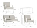 Bizzotto - SET4 SALOTTO C-C HARLEY BIANCO YK11 - immagine 3