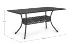 Bizzotto - TAVOLO IVREA RETT 160X90 ANTRACITE - immagine 2