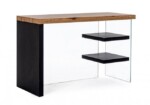 Bizzotto - SCRIVANIA 2M LINE WOOD NERO 120X50
