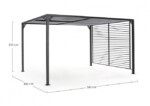 Bizzotto - GAZEBO NOAH 3X3.6 ANTRACITE LH32 - immagine 2