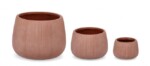 Bizzotto - SET3 P.VASO RIBBED BOMB TERRACOTTA ALTO