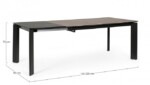 Bizzotto - TAV ALL BRIVA GRIGIO-NERO 160-220X90 - immagine 2