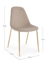 Bizzotto - SEDIA TERRY VELLUTO TORTORA - immagine 2