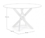 Bizzotto - BASE TAVOLO GEORGE BIANCO D120 - immagine 2