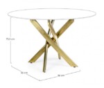 Bizzotto - BASE TAVOLO GEORGE ORO D120 - immagine 2