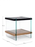 Bizzotto - TAVOLINO 2P LINE WOOD NERO 50X50 - immagine 2