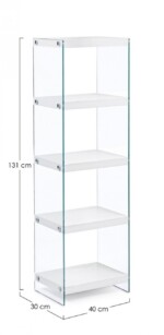 Bizzotto - LIBRERIA 5P LINE WOOD BIANCO - immagine 2