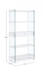 Bizzotto - LIBRERIA 4P-2C LINE WOOD BIANCO - immagine 2