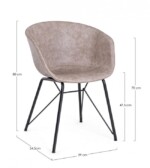 Bizzotto - SEDIA WARHOL NERO PU BEIGE VINTAGE - immagine 2
