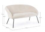Bizzotto - DIVANO AIKO VELVET BIANCO - immagine 2