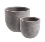 Bizzotto - SET2 P.VASO CEMENT TO BASSO GRIGIO - immagine 2