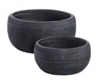 Bizzotto - SET2 P.VASO GRAFFITI CIOTOLA NERO - immagine 2