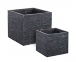 Bizzotto - SET2 P.VASO GRAFFITI QU NERO BASSO - immagine 2