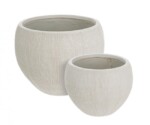 Bizzotto - SET2 P.VASO BRUSH SFERA BEIGE - immagine 2