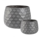 Bizzotto - SET2 P.VASO PYRAMID CIOTOLA ANTRACITE - immagine 2