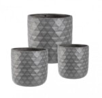 Bizzotto - SET3 P.VASO PYRAMID TO ANTRACITE - immagine 2