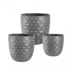 Bizzotto - SET3 P.VASO PYRAMID BOMB ANTRACITE - immagine 2