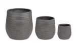 Bizzotto - SET3 P.VASO TRESSAGE BOMB ANTRACITE