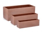 Bizzotto - SET3 P.VASO TRESSAGE RETT TERRACOTTA - immagine 2
