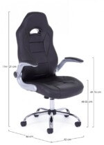 Yes - POLTRONA UFFICIO C-BR BONEVILLE NERO - immagine 2