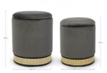 Bizzotto - SET2 POUF CONTENITORE MILENA GRIGIO SC - immagine 2