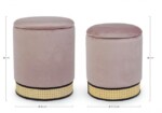 Bizzotto - SET2 POUF CONTENITORE MILENA ROSA ANT - immagine 2
