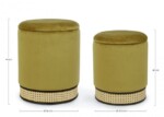 Bizzotto - SET2 POUF CONTENITORE MILENA OLIVE - immagine 2