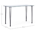 Bizzotto - SCRIVANIA RONDO' NERO 120X60 - immagine 2