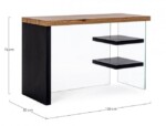 Bizzotto - SCRIVANIA 2M LINE WOOD NERO 120X50 - immagine 2