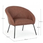 Bizzotto - POLTRONA AIKO PU COGNAC - immagine 2