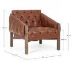 Homemotion - POLTRONA HARRISON MARRONE VINTAGE - immagine 2