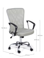 Yes - SEDIA UFFICIO C-BR BRISBANE GRIGIO CH - immagine 2