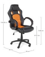 Yes - POLTRONA UFF C-BR RACING NERO-ARANCIO - immagine 2