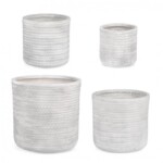 Bizzotto - SET4 P.VASO TRESSAGE CIL BIANCO