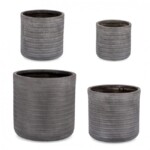 Bizzotto - SET4 P.VASO TRESSAGE CIL ANTRACITE
