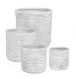 Bizzotto - SET4 P.VASO TRESSAGE CIL BIANCO - immagine 2