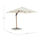 Bizzotto - OMBRELLONE BRACCIO ORION 2X3 NAT-BEIGE T - immagine 2