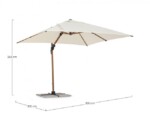 Bizzotto - OMBRELLONE BRACCIO ORION 3X3 NAT-BEIGE T - immagine 2