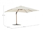 Bizzotto - OMBRELLONE BRACCIO ORION 3X4 NAT-BEIGE T - immagine 2