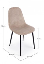 Yes - SEDIA IRELIA VELLUTO TORTORA - immagine 2