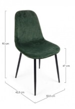 Yes - SEDIA IRELIA VELLUTO VERDE SCURO - immagine 2
