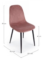 Yes - SEDIA IRELIA VELLUTO ROSA - immagine 2