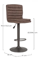 Yes - SGABELLO BAR CONNOR MARRONE VINTAGE - immagine 2