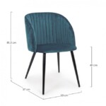 Yes - SEDIA QUEEN VELVET BLU - immagine 2