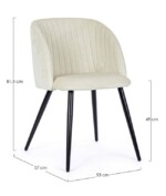 Yes - SEDIA QUEEN VELVET BIANCO - immagine 2