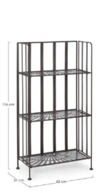 Yes - SCAFFALE 3P RAY MARRONE 62X31X116H - immagine 2